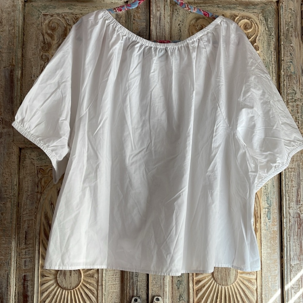 NWT J.Crew Swingy scoopneck top in cotton poplin 3X - Picture 5 of 7